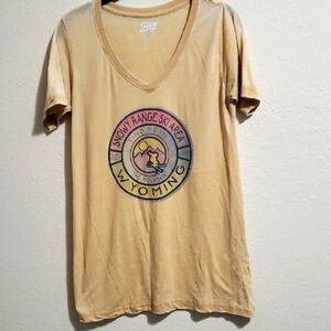 Blue 84 Tan Wyoming Ski Area Tee